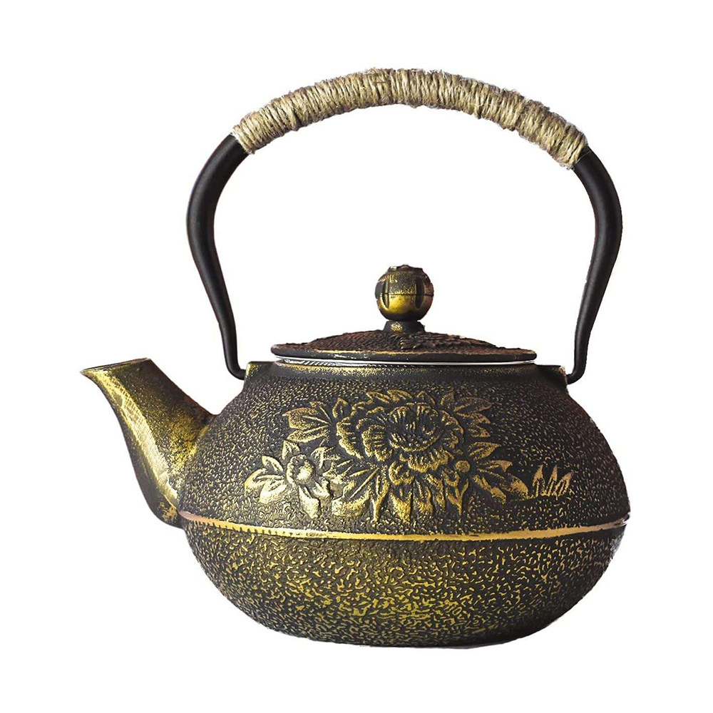 Cast Iron Teapot 800/900/1200ML Japanese Iron Tea Pot with Stainless Steel Infuser Tea Kettle for Boiling Water Oolong Tea