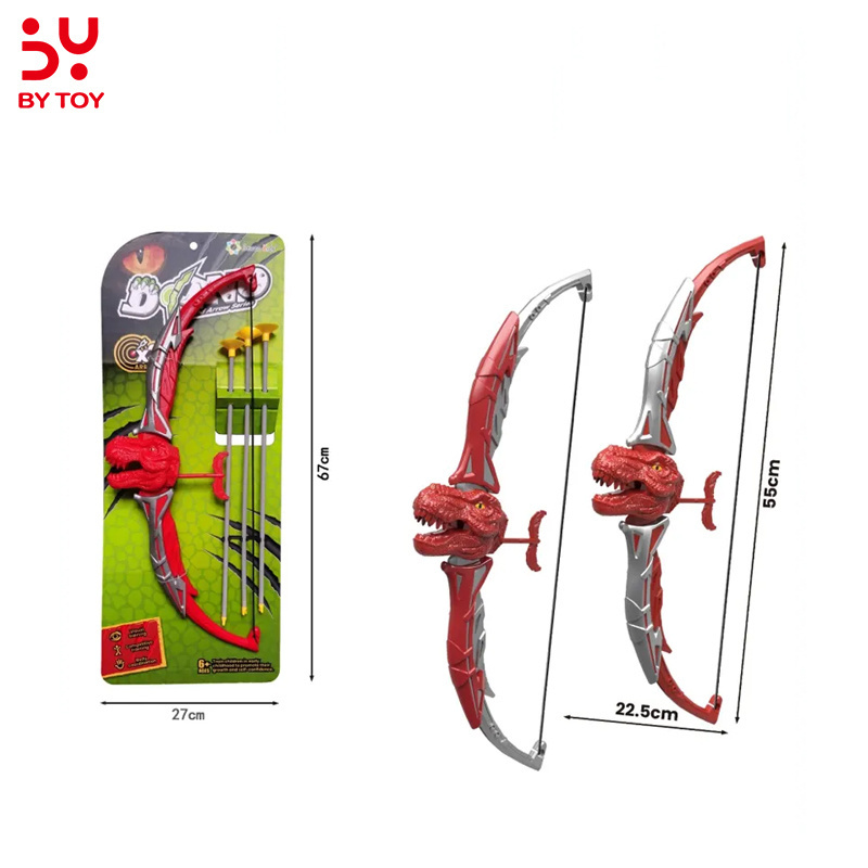 Outdoor Sports Projection Dinosaur Toys Shooting Game Indoor Hunting Sports Bow Gift Parents Kids Toy Archery Set Bow Arrow