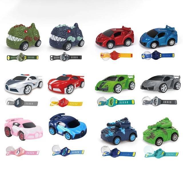 2023 juguete Alloy Watch Toy Car ver coche remoto 2.4 Ghz Mini Remote Control Car Hand Band USB Charge Universal Rc Car Kids