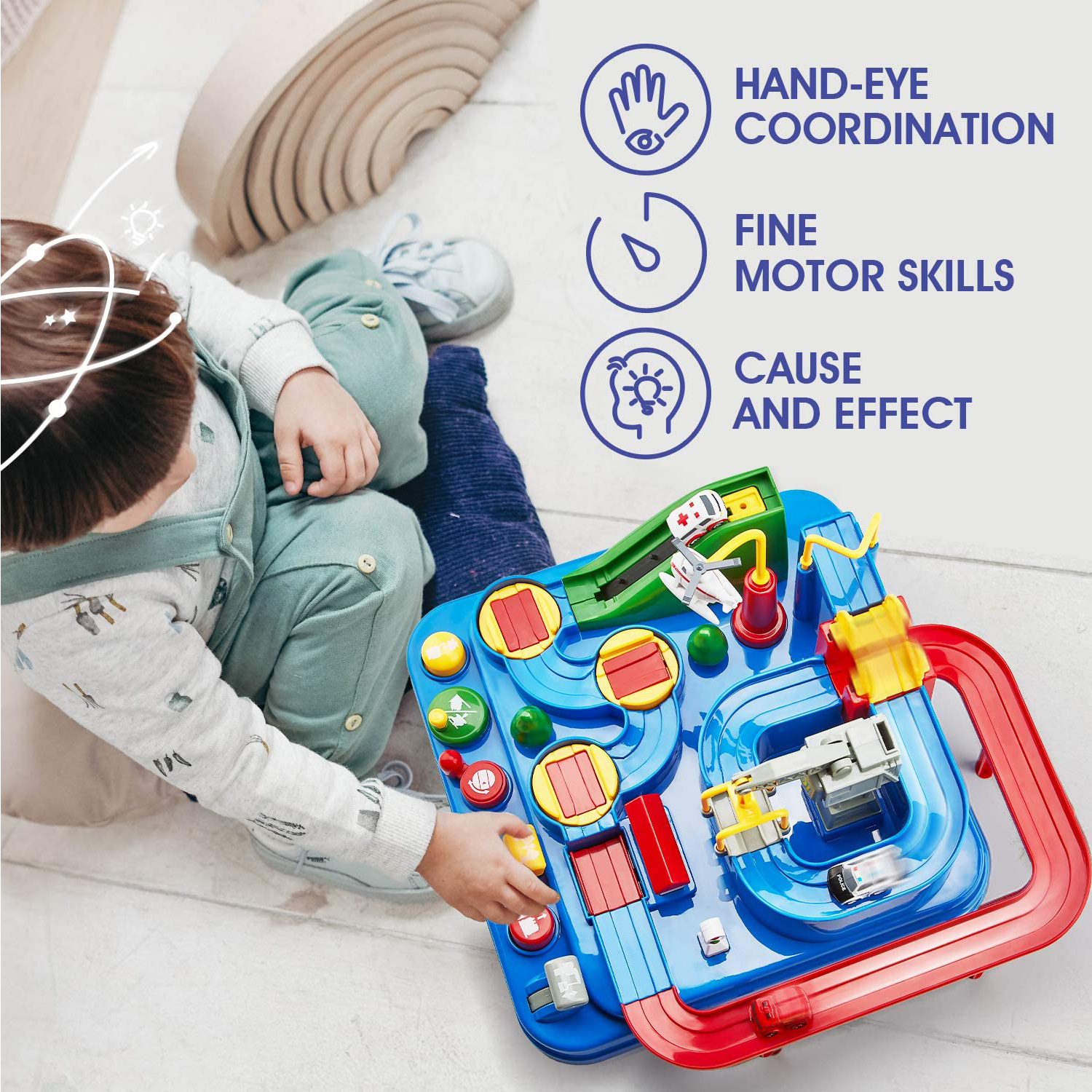 Race Tracks for Boys Car Adventure Toys Educational Toy Vehicle Puzzle Car Track Playsets for  3 4 5 6 7 8 Year Old Boys Girls