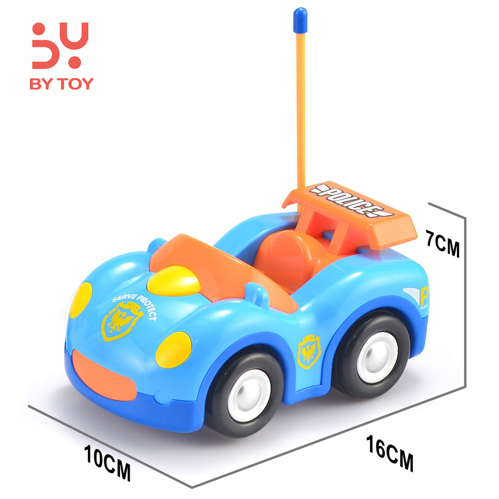 Hot Sales Easy To Use Remote Control Cartoon Police Radio Control Kids Electric Radio Control Race Car Toys For Toddlers