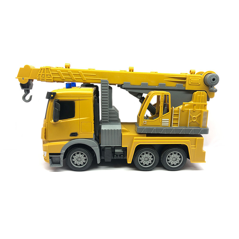 New Kids RC Car Toy 2.4G RC 1:24 Remote Control Crane Construction Engineering Truck 6CH RC Crane Truck for Christmas Gift