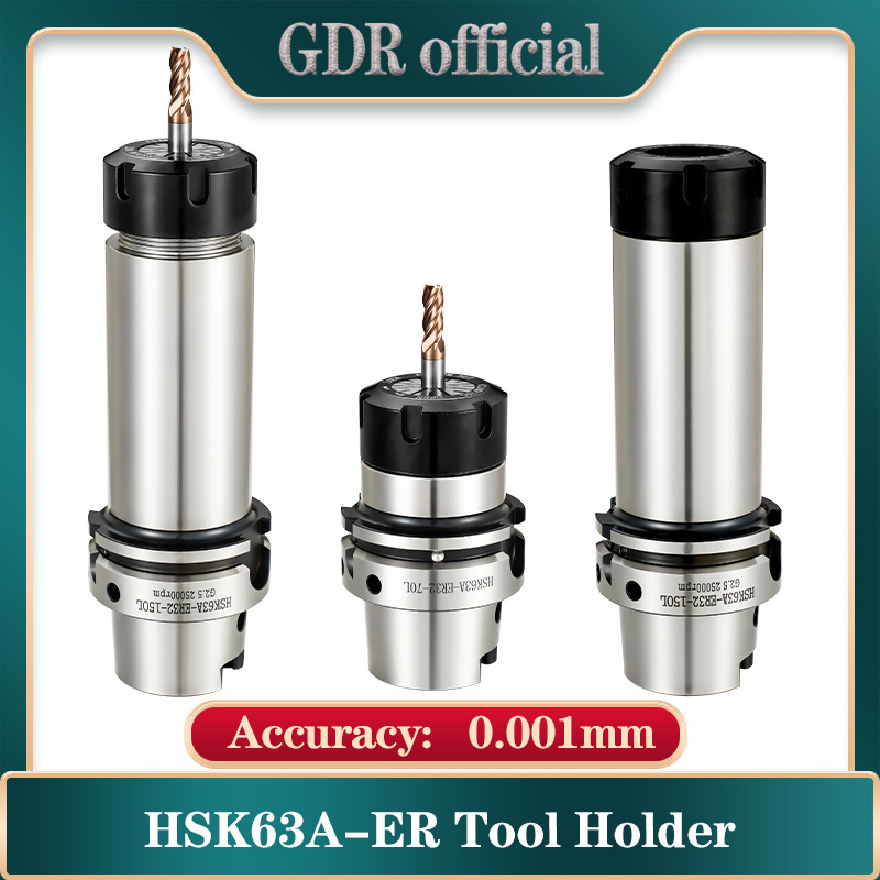 HSK63 ER HSK63A Tool Holder HSK32A HSK40A HSK50A ER ER11 ER16 ER20 ER25 ER32 ER40 Tool Holder High Speed Cnc spindle Tool Holder