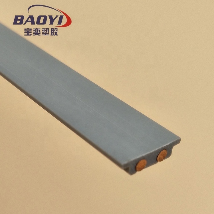 Thickening European standard PVC ABS  two-line round copper plastic track strip