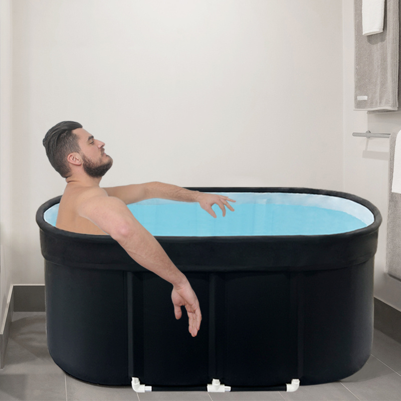 Large Size Oval Bathtub Foldable Ice Bathtub For Indoor And Outdoor Use Independent Home SPA Portable Oval Ice Bathtub