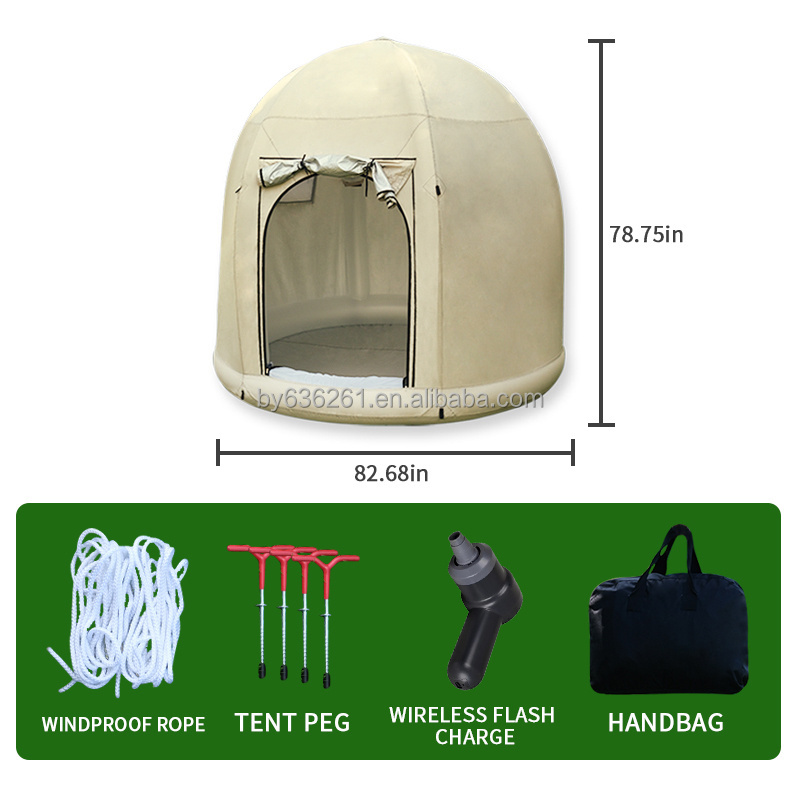 Outdoor Waterproof and Windproof Airtent Support Customized Inflatable Tent Large Size Family Camping Portable Airtent