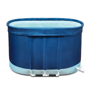 Foldable Bathtub For Oval Ice Bath Tub Cold Plunge Tub Portable Ice Bath Tub for Cold Water Therapy Ice Baths at Home Outdoor