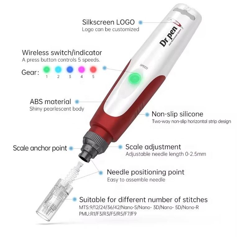 Stainless Steel Needle Microneedling Derma Pen wireless Dr.pen N2 Microneedle Dermapen micro needle Cartridge for acne treatment