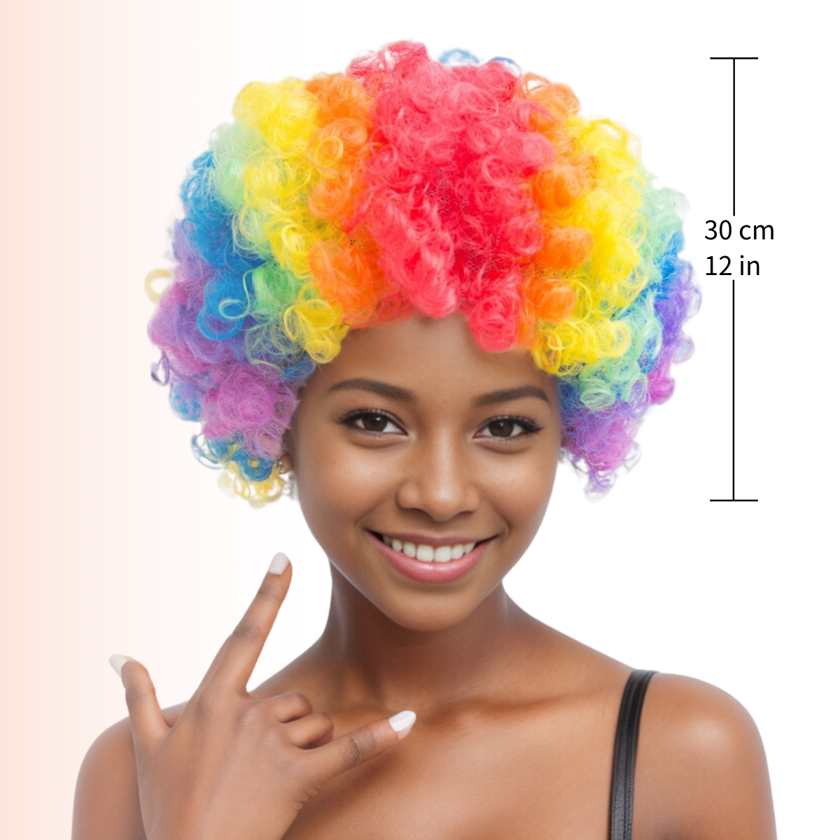 Clown Wig Afro Puff Wigs 80s Cosplay Anime Party Christmas Halloween Fancy Funny Wigs