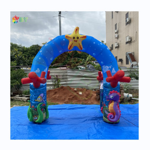 BOYAN  Inflatable Dolphin Entrance Archway Air Door Inflatable Arch Rental Giant Inflatable Dolphin Arch For Aquarium