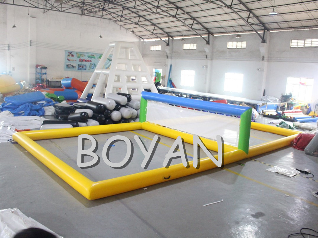 Inflatables Factory High Quality beach water pool inflatable volleyball court sealed water volleyball play court