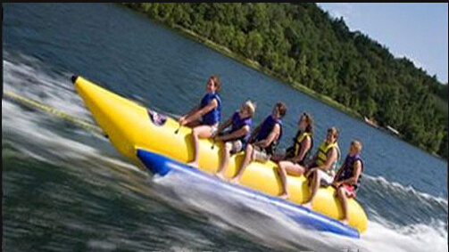 Custom Size Heavy-duty PVC Inflatable Banana Pontoons Tubes Buoy Pedal Boats