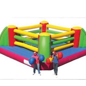 cheap kid game rental arena inflatable battle zone wrestling boxing ring for sale