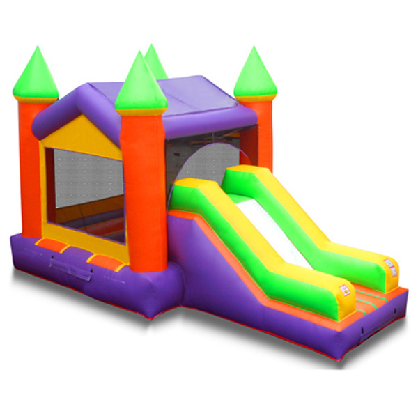 Inflatable attractions funny combo zoo slide moonwalk castle house high quality inflatable bouncers jumping castles