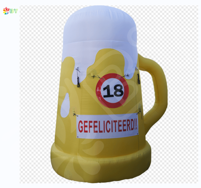 BOYAN Holland Customized LED Inflatable Beer Mug Model Commercial Using Beer Cup Balloon Giant Inflatable Beer Mug Custom