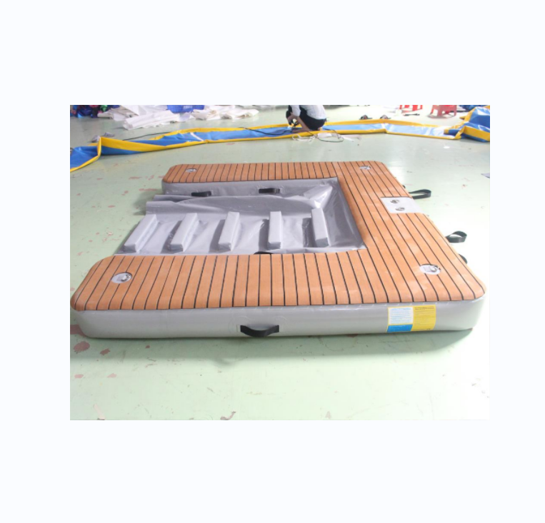 OEM&ODM drop stitch DWF material water park equipment floating air pontoon inflatable dock deck platform