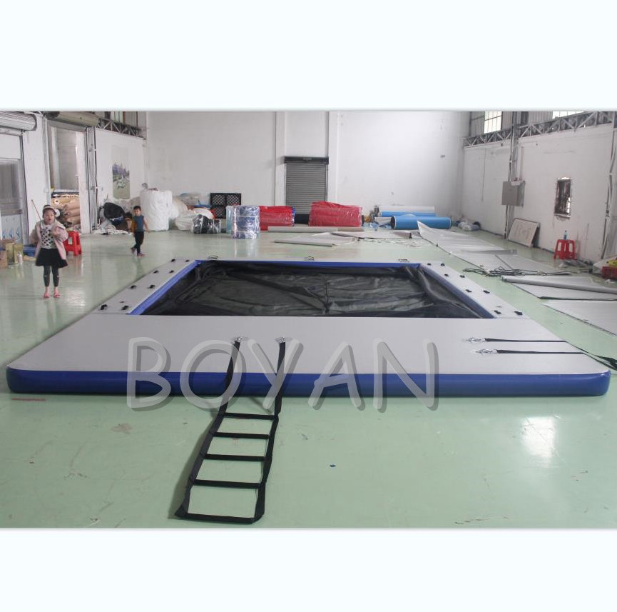 Water play equipment floating swimming pool inflatable jellyfish pool for boat and yacht