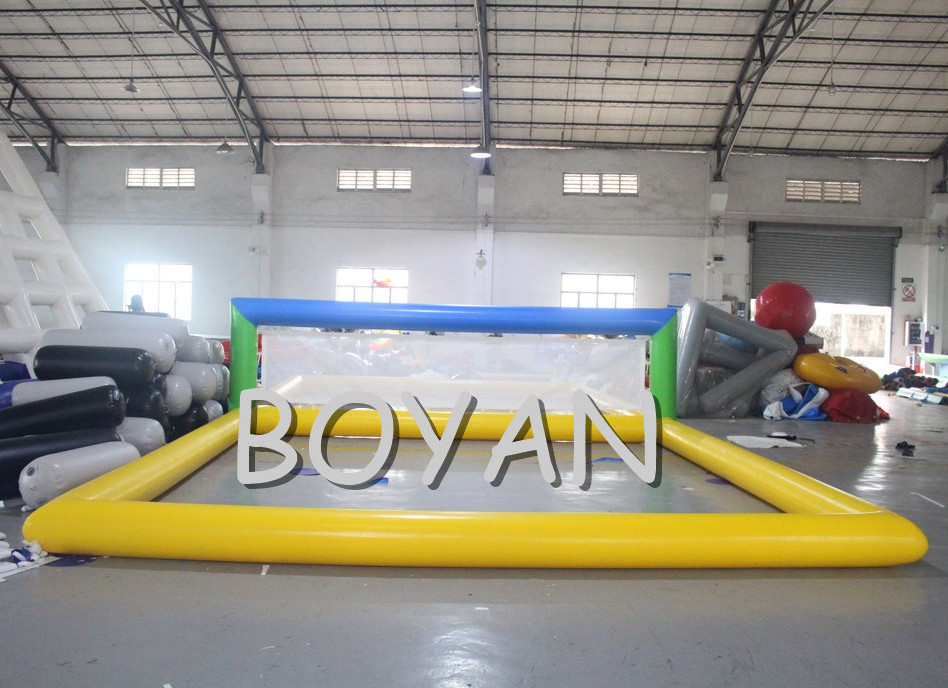 Inflatables Factory High Quality beach water pool inflatable volleyball court sealed water volleyball play court