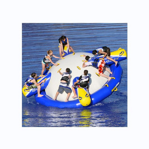 Summer Hot selling lake toys floating sports inflatable Saturn water park rotation floating water games