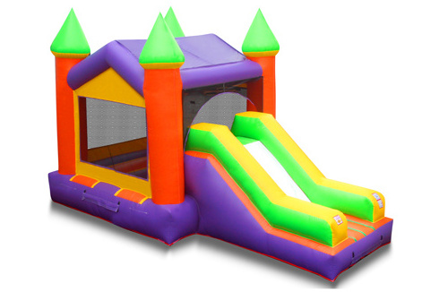 Inflatable attractions funny combo zoo slide moonwalk castle house high quality inflatable bouncers jumping castles