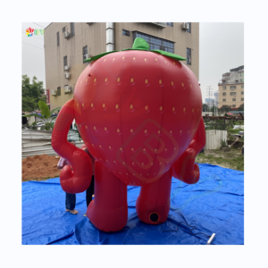 BOYAN eye catching inflatable parade apple strawberry balloons flying giant inflatable fruit helium balloon