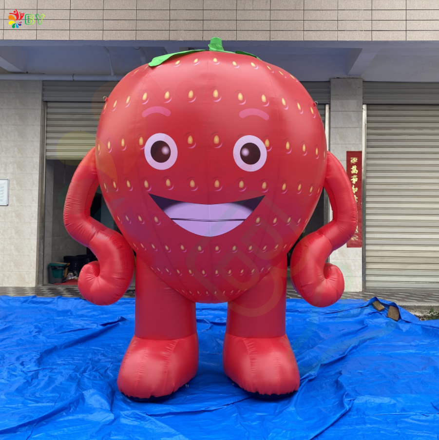 BOYAN Customized Large Inflatable Fruit Pear Watermelon Peach Mango Pineapple Strawberry rooftop Balloon