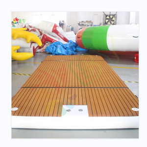 BOYAN 2021 Customized  Water Inflatable Pontoon Dock Platform Floating Non-skid Surface Island With Round Float