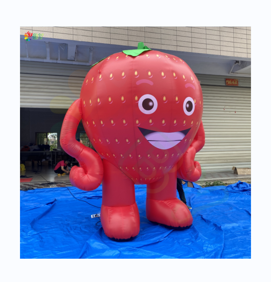 BOYAN Customized Large Inflatable Fruit Pear Watermelon Peach Mango Pineapple Strawberry rooftop Balloon