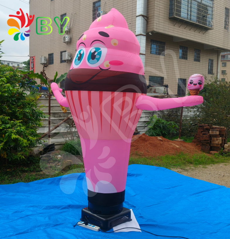 BOYAN customizable factory outlet chicken air dancer ice cream cone air dancer inflatable air dancer with blower