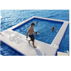 Water play equipment floating swimming pool inflatable jellyfish pool for boat and yacht