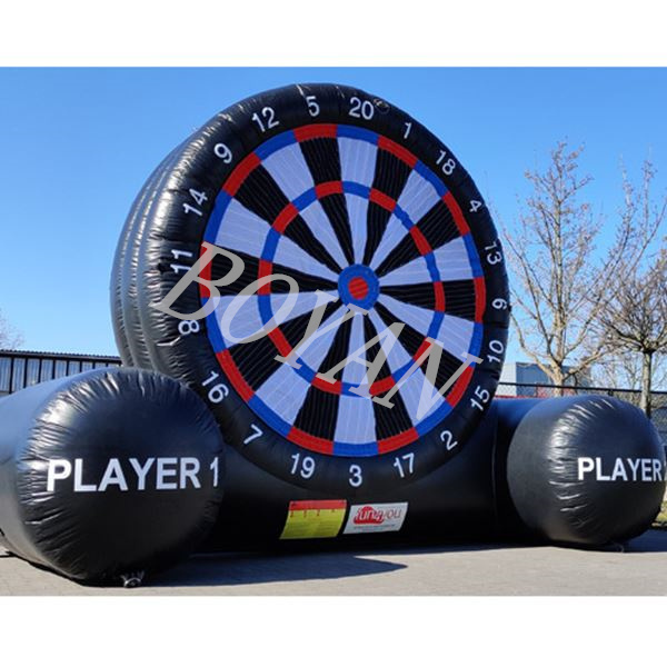 Giant Inflatable Football Soccer Dart Board, Inflatable Golf Targets, Inflatable Foot Dart Game with 5 balls