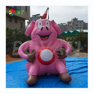 BOYAN Giant Pink Inflatable pig,inflatable animal custom for outdoor decoration