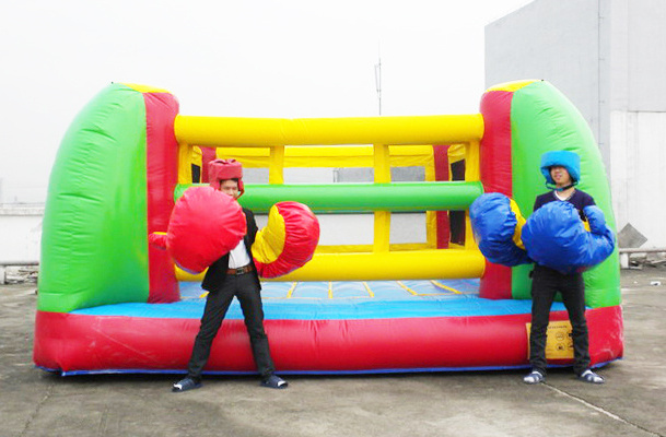 cheap kid game rental arena inflatable battle zone wrestling boxing ring for sale