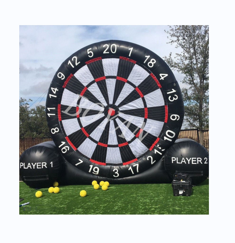 Giant Inflatable Football Soccer Dart Board, Inflatable Golf Targets, Inflatable Foot Dart Game with 5 balls