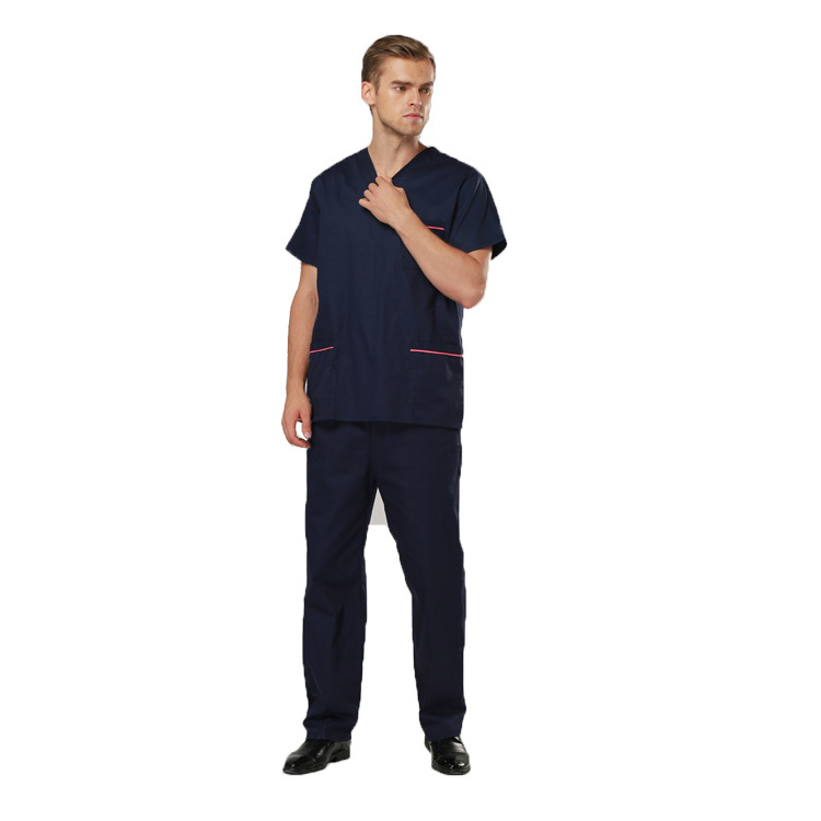 2019 Medical Scrubs Clothing Uniform Dropshipping V Neck Poly Cotton Nursing Uniform Nurse Medical Scrubs Design