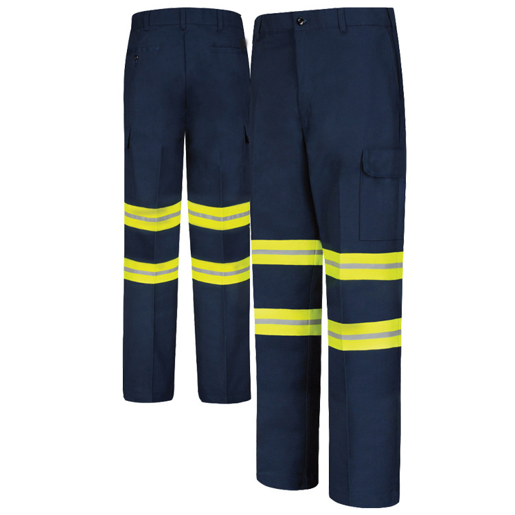 Men's Hi Reflector Safety Cargo Six Pocket Pants for Engineer and Mining working uniform