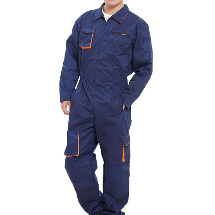 100% Cotton Long Sleeve Unisex Work Coveralls Mens Plus Size One Piece Mechanic Jumpsuit