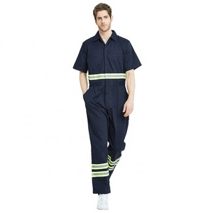 Wholesale Workwear Coveralls Men Short Sleeve Overalls Summer Safety Coveralls Customize Coverall