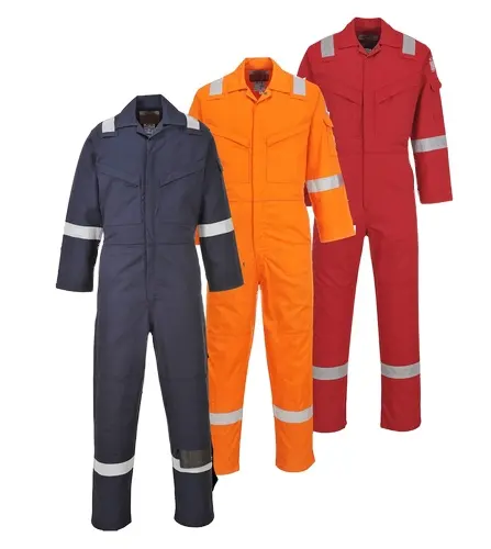 Wholesale Custom Men Black Safety Fire Retardant Coverall Work wear Oil Resistant Fireproof FR Work Uniforms Overalls