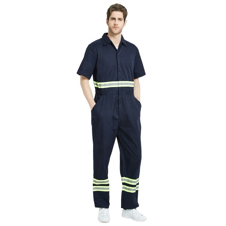 Wholesale Workwear Coveralls Men Short Sleeve Overalls Summer Safety Coveralls Customize Coverall