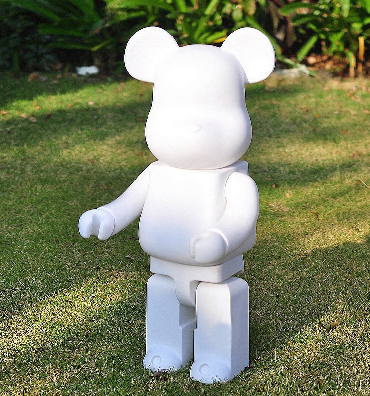 Block bear super large violent bear white glue DIY doll toy model 1000%70CM