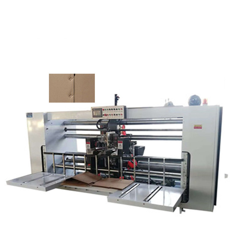 Chinese Factory Direct Sales Semi-automatic Corrugated Box Stapling Machine Cardboard Stitching Making Machine