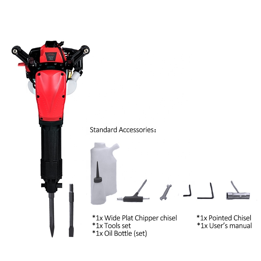 35.8cc Multi-functions Gas Powered Concrete demolition Jack Hammer with HONDA engine 4 Stroke