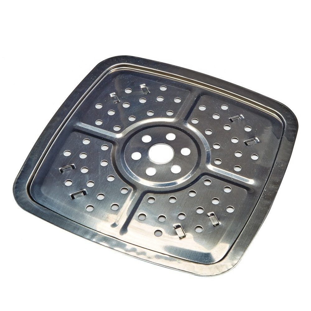 Aluminium Nonstick Copper Square Deep Pan Set With Fry Basket & Steamer, Multi Cooking Function