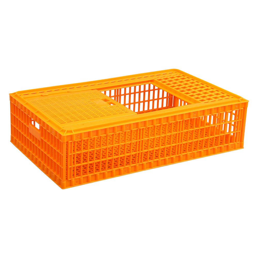 38.25'' x 22.75'' x 10.75'' Durable plastic chicken  transport poultry coop with a top swinging door