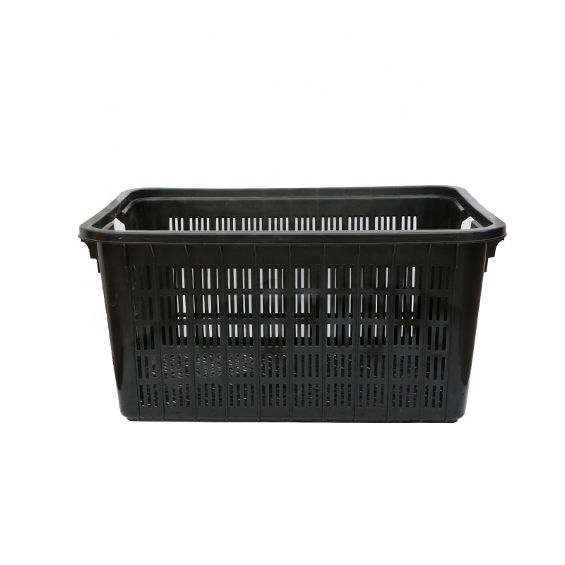 Cost effective Durable Caja De Almacenamiento De Plastico Stackable Plastic Storage Crate with Metal Handle