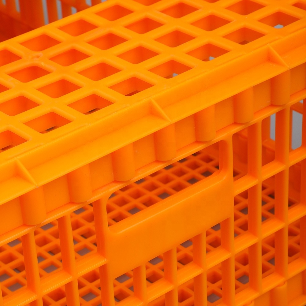 Manufacturer big size Hdpe 960*570*27mm stackable plastic transort cage / crate for chicken / duck / goose / quail / pigeon