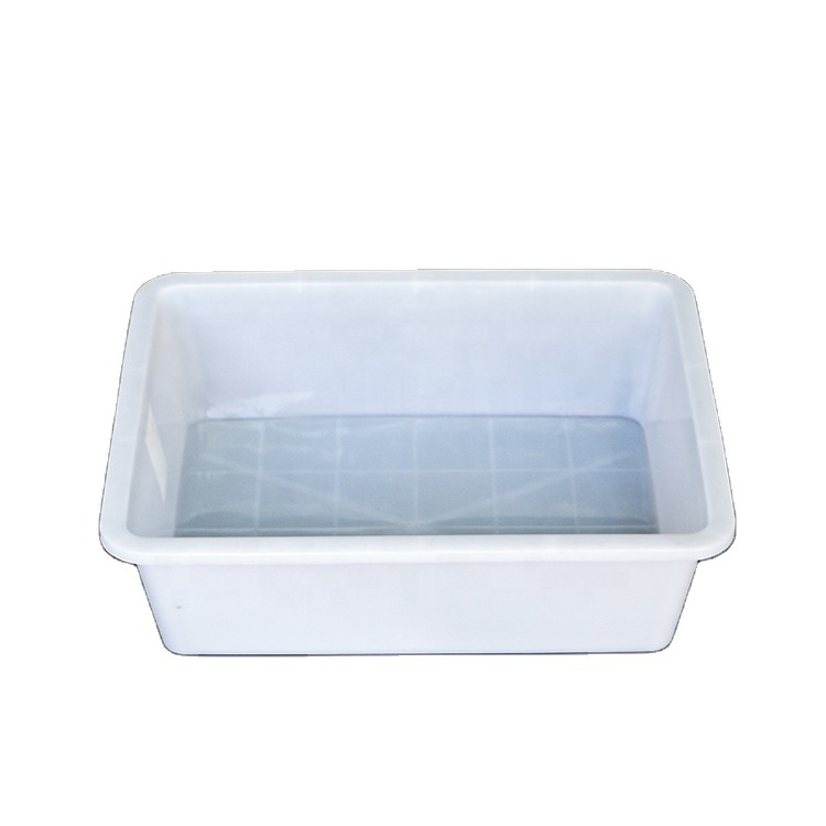 Nestable PP white plastic storage set plastic flat bin / tray / box for food processing