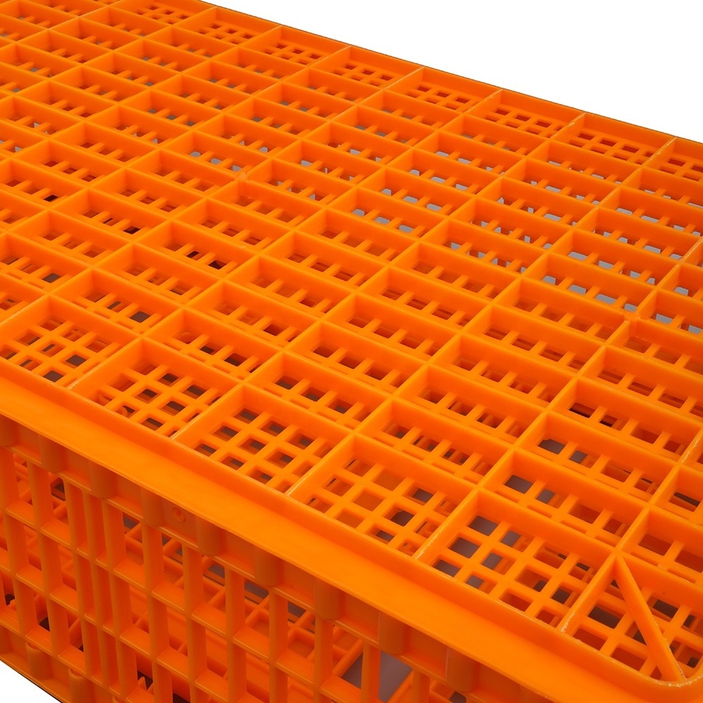 Manufacturer big size Hdpe 960*570*27mm stackable plastic transort cage / crate for chicken / duck / goose / quail / pigeon