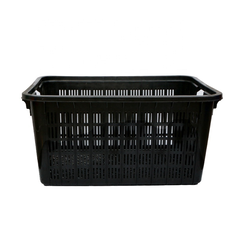 Cost effective Durable Caja De Almacenamiento De Plastico Stackable Plastic Storage Crate with Metal Handle